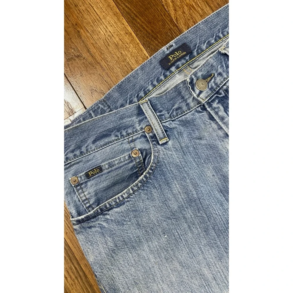 Polo Ralph Lauren Men's 34x30.5 Hampton Relaxed Straight-Fit Stretch Blue Jeans